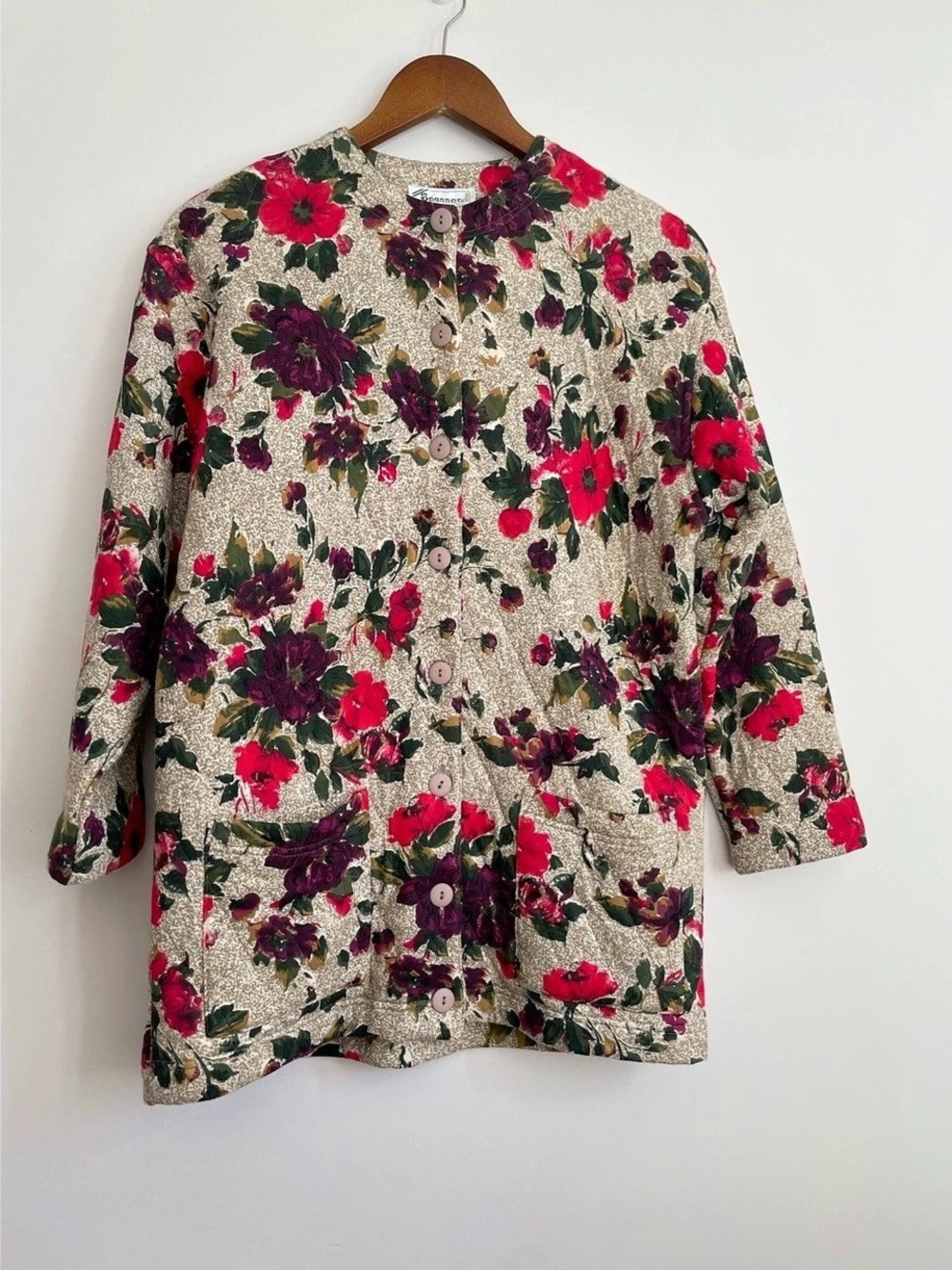 Spanner Imports Vintage Quilted Floral Cotton Jacket